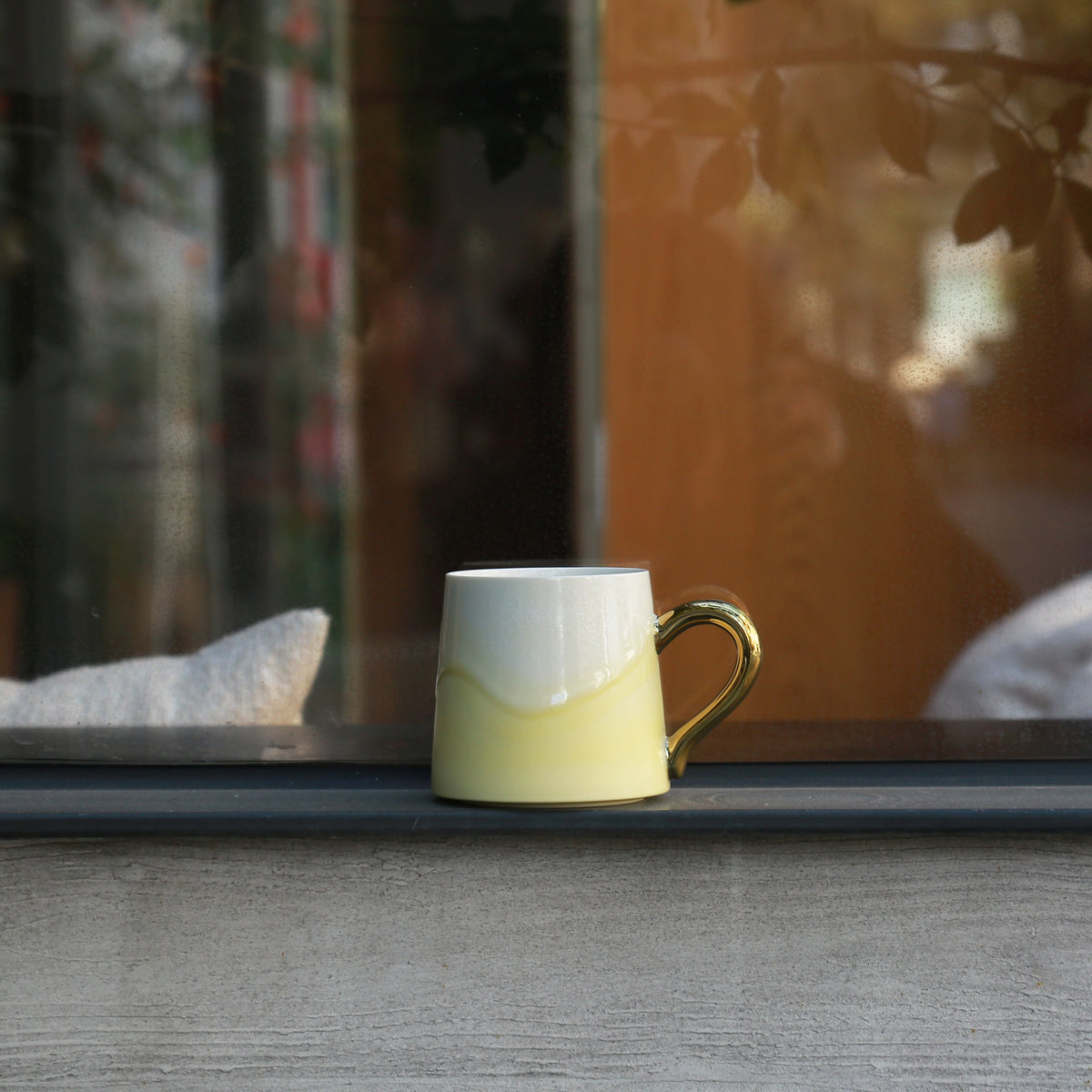 Lexacon Light Yellow Gilded Mug