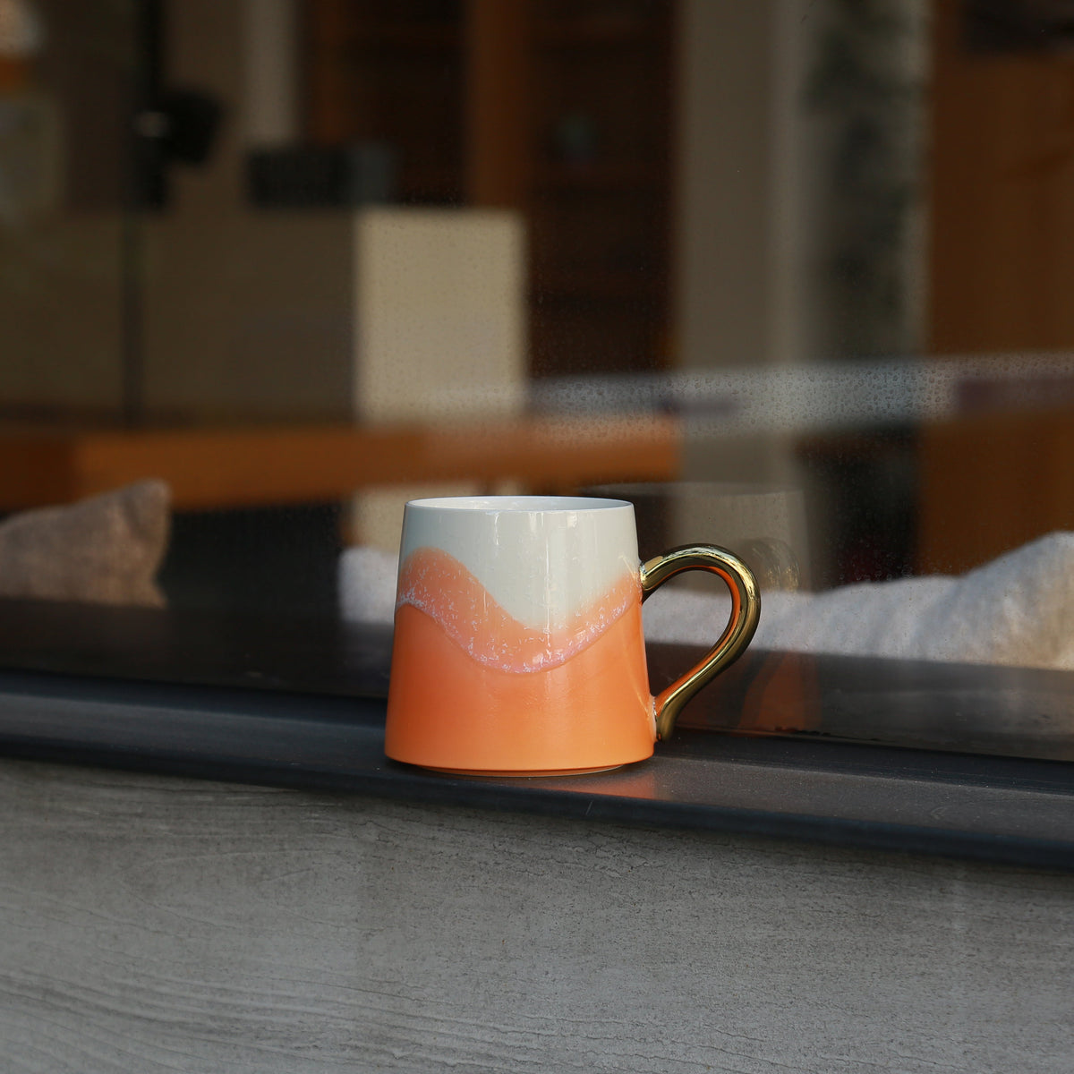 Lexacon Sunset Orange Gilded Mug