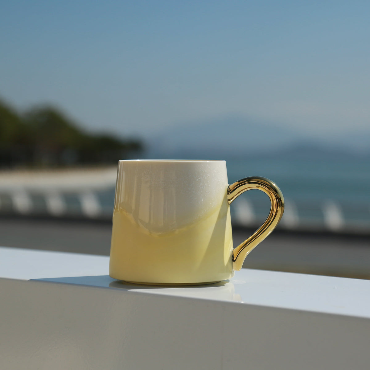 Lexacon Light Yellow Gilded Mug