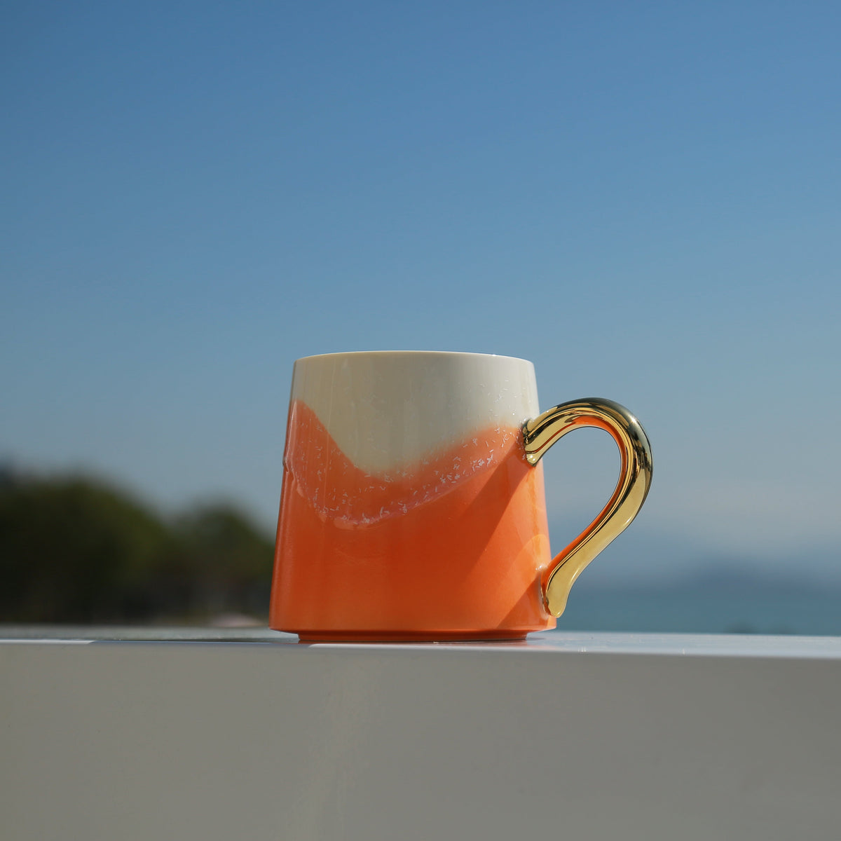 Lexacon Sunset Orange Gilded Mug